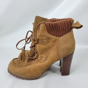 Tommy Hilfigure Suede Leather Heeled Boots Sz 11 EUC